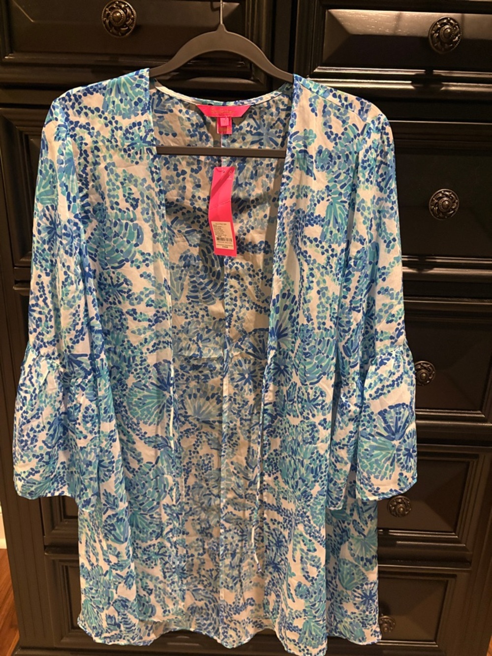 Lilly Pulitzer Blue & White Floral Swim Coverup